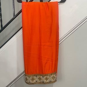 Sarees Orange And Nude Saree With Beaded Work Poshmark